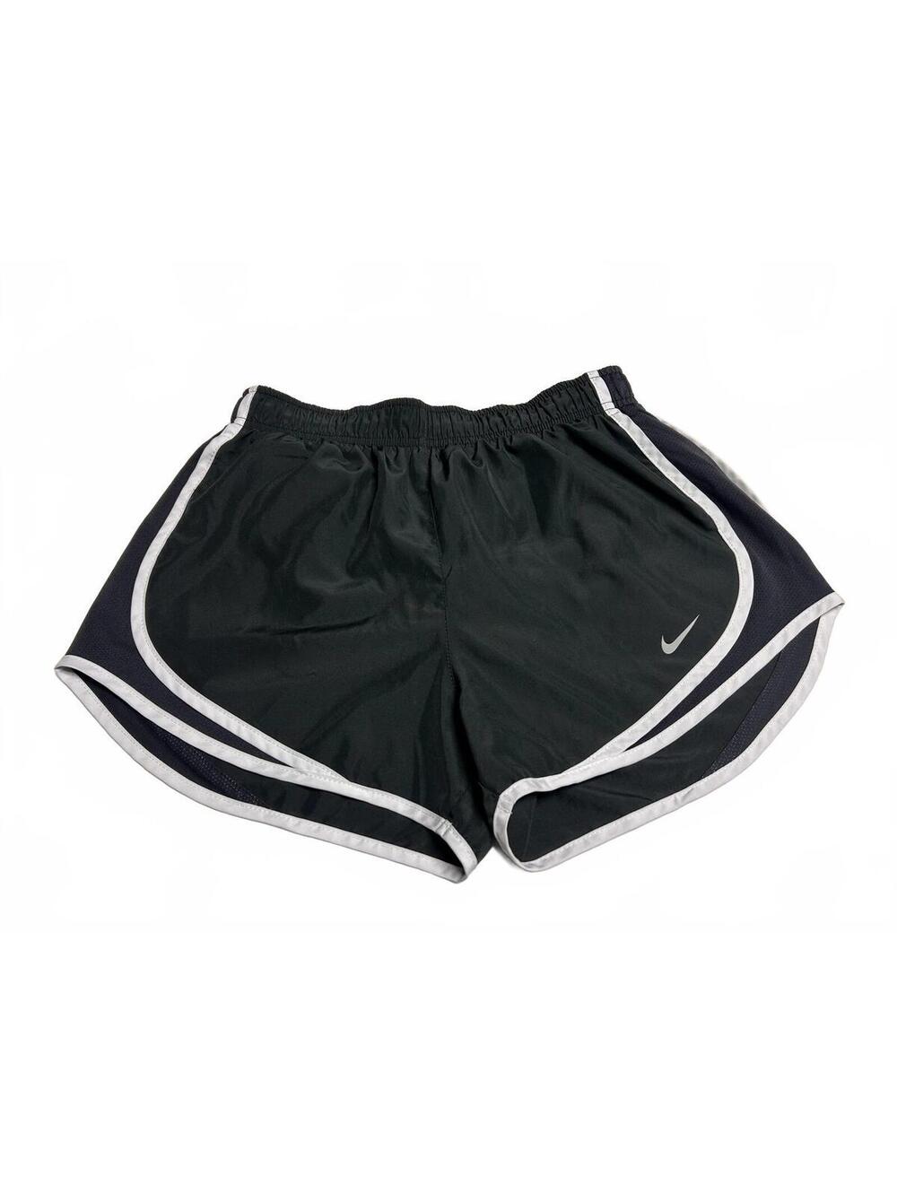 Nike Dri-FIT Black White Contrast Athletic Running Shorts Womens Size S